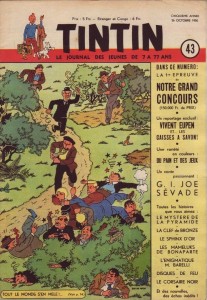 The cover for Tintin, issue 43, 1950.