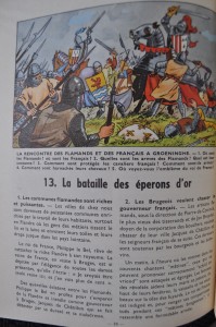 Page 28 of "Histoire de mon pays: histoire de Belgique", signed by Bob De Moor