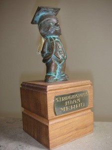 The 'Bronzen Adhemar' as won by Merho in 1983.