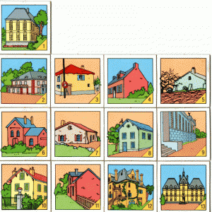 The 'corrected' houses in the 1988 version. Notice the not so well executed nr 6, 8 and 11.