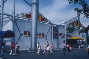 The Belgian pavilion at the Vancouver Expo1986. Source: Wikipedia.
