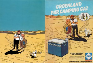 Left the original drawing, right the 1979 version - Copyright © Hergé / Moulinsart