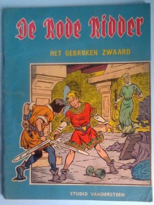 The cover of the first De Rode Ridder album, "Het gebroken Zwaard".