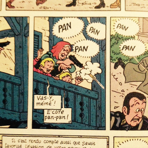 The corrected text balloons in the Rombaldi version of 1983.