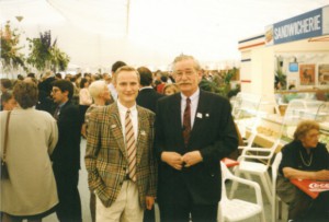 Johannes Stawowy and Bob De Moor in Welckenraedt in 1991. You can see Bob De Moor's wife Jeanne De Belder sitting on the right. Guy Decissy can be seen on the far left.