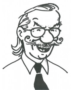 A self portrait of Bob De Moor, probably made in 1986.