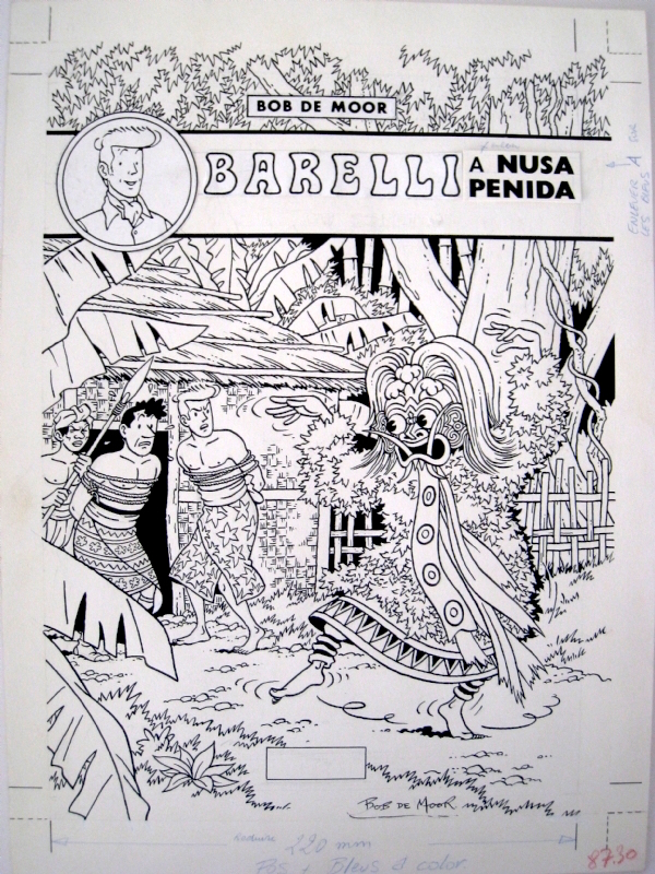 A test artwork version for the 80s version of 'Barelli à Nusa-Penida (Volume 1)'